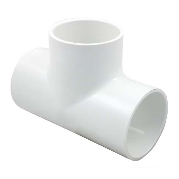 Tee PVC de 1/2" para tuberías y conexiones