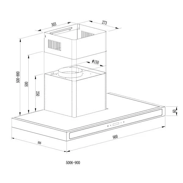 Capella – Extractora de grasa Inox 90 cm – Compraderas