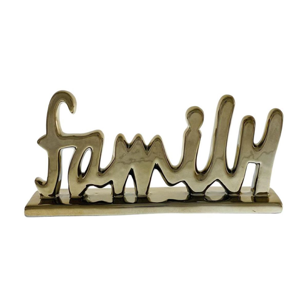 Adorno de letras Family color dorado