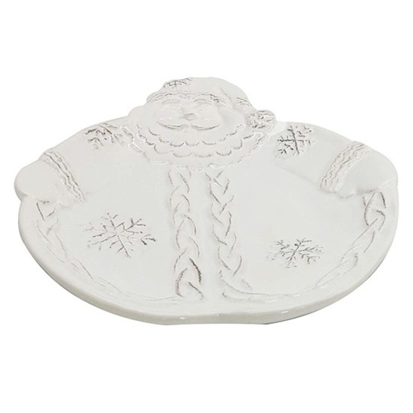 Plato de cerámica con diseño de santa claus