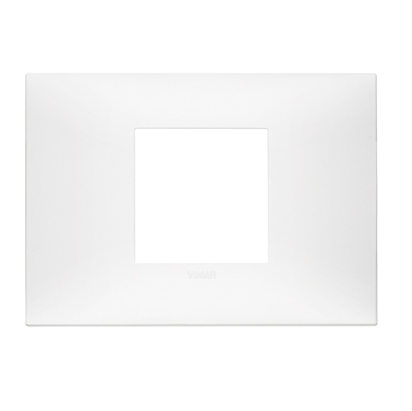 Placa central de 2 módulos color blanco