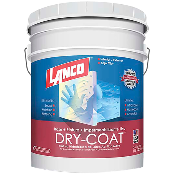 Pintura impermeabilizante Dry Coat 3 en 1 base accent 5gl