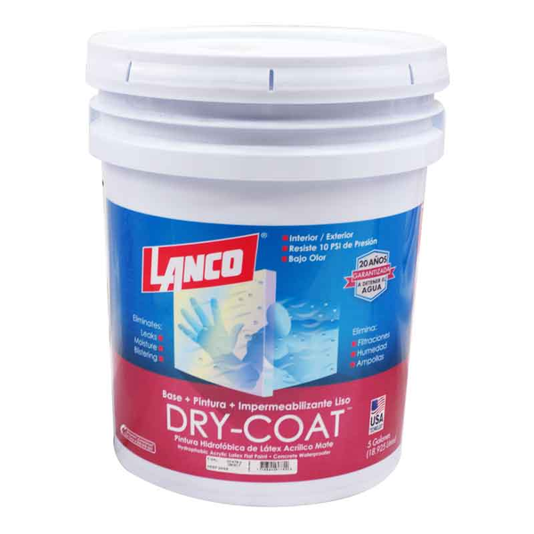 Pintura impermeabilizante Dry Coat 3 en 1 base accent 5gl