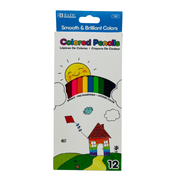 Lápices de colores pre afilados - 12 unidades