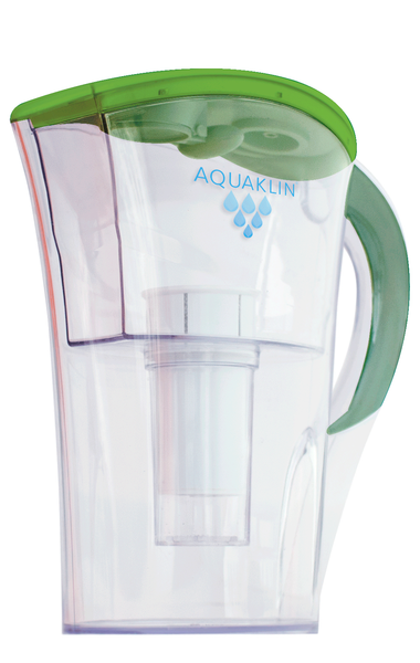 Jarra de agua de 3.5L con filtro de tapa color verde AQUAKLIN
