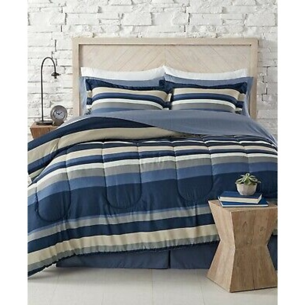 Juego de comforter y sábanas Austin color azul tamaño full