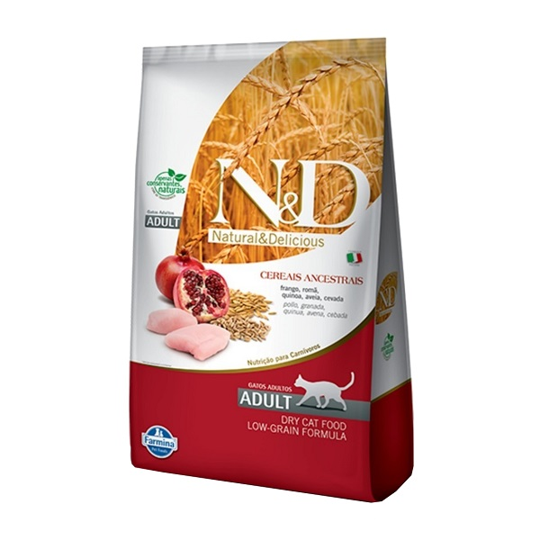 Alimento seco de 1.5kg sabor a pollo para gatos adultos N&D