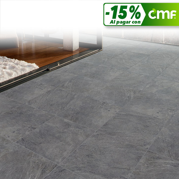 Piso de cerámica de 68x68 cm Santorini Gray - caja de 2.73m2