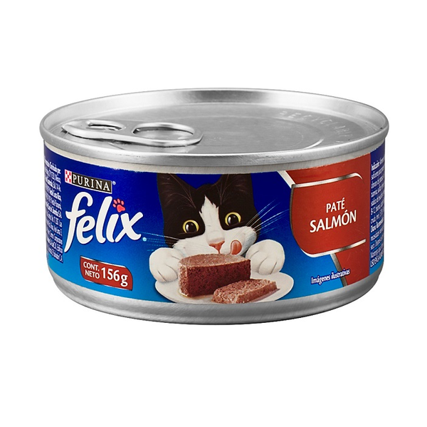 Alimento húmedo sabor a Paté Salmón de 156g  para gatos adultos