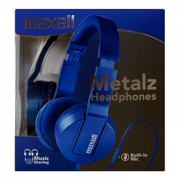 Audífonos con micrófono Metalz de color azul