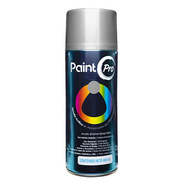 Pintura de esmalte acrílico en aerosol de 400ml color gris