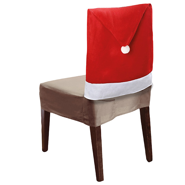 Cubre silla con diseño de gorro de Santa Claus