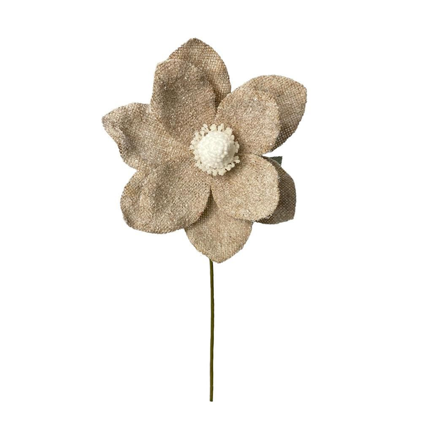 Flor artificial de 22cm Magnolia para relleno color marrón