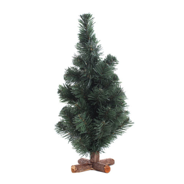 Mini árbol navideño de 40cm con base de madera