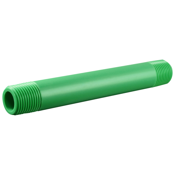 Niple de PPR de 1/2" NPT x 6" verde