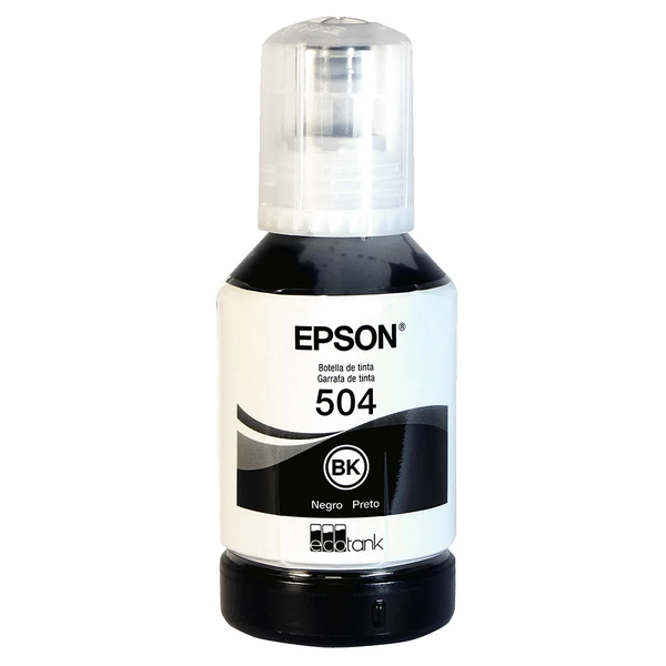 Botella de tinta T504 negra para impresora