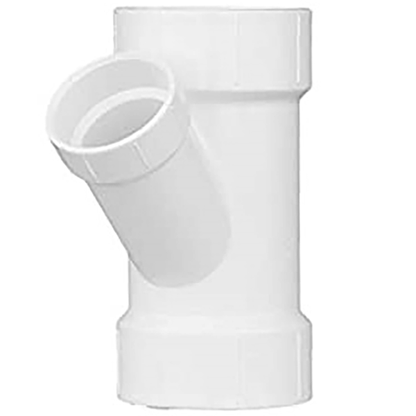 Yee sanitaria de PVC con reducción de 3" x 2" calibre SCH 40