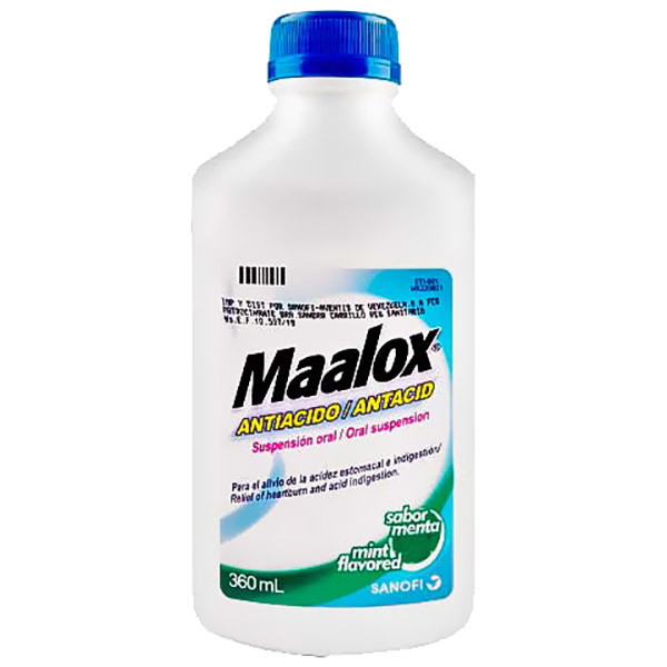 Antiácido Maalox Plus de 360ml sabor a menta