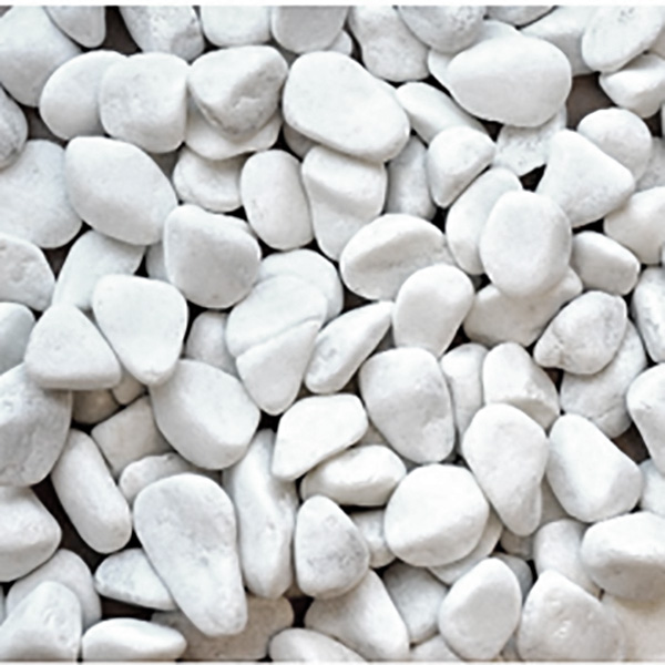 Piedra de mármol de 1" decorativa blanca x 2kg Pidecmar