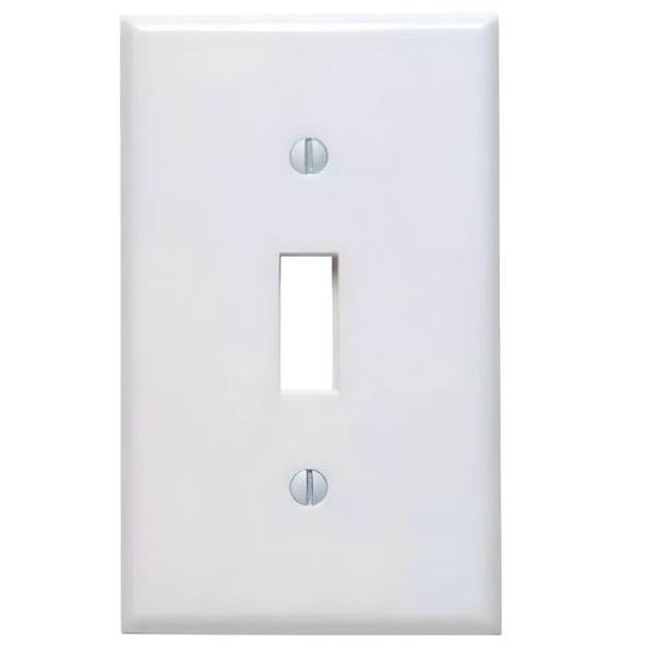Placa de color blanco para interruptor sencillo