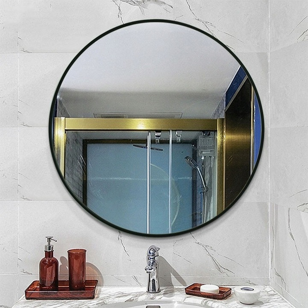 Espejo de Pared Redondo con Marco Tapnigi Tejido a Mano D70x6cm