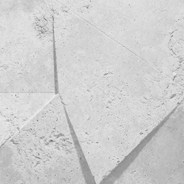 Pared de concreto 50cm x 1.0m Scaleno Grezzo Branco - caja de 0.50m2