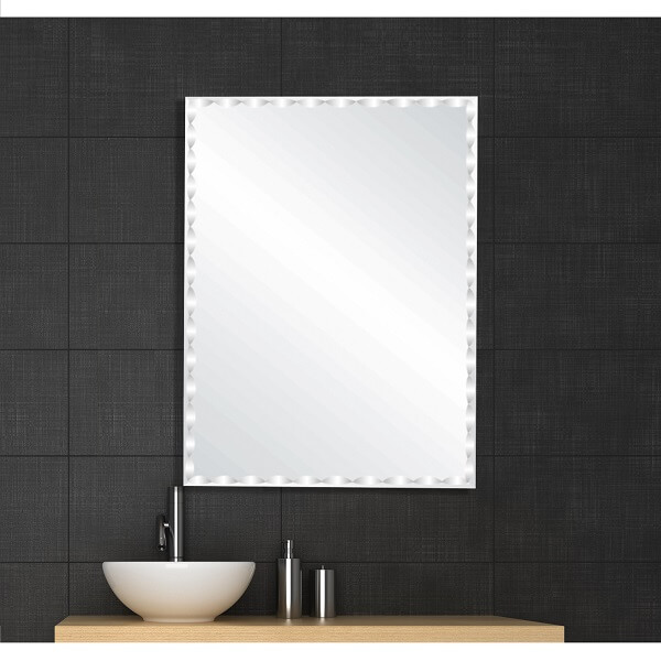 Camargue Espejo de pared Basic (80 x 80 cm, Plateado)