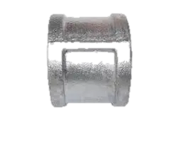 Acoplador galvanizado de 1-1/4" con rosca para conexiones de tuberías