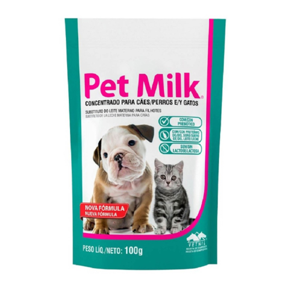 Leche en polvo Pet Milk de 100g para perro y gato