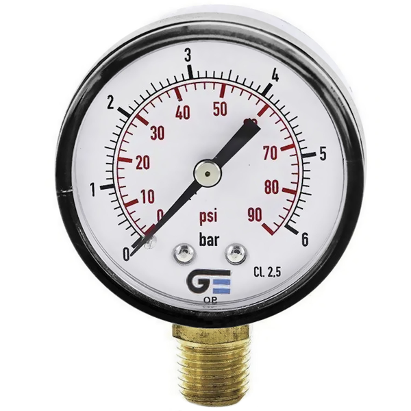 Manómetro tipo amortiguado de alta presión 0-100PSI