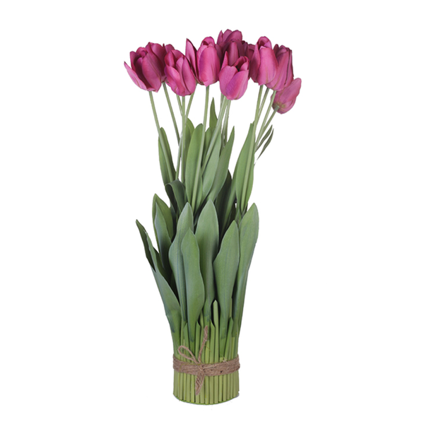 Ramo artificial 62cm de tulipanes color violeta