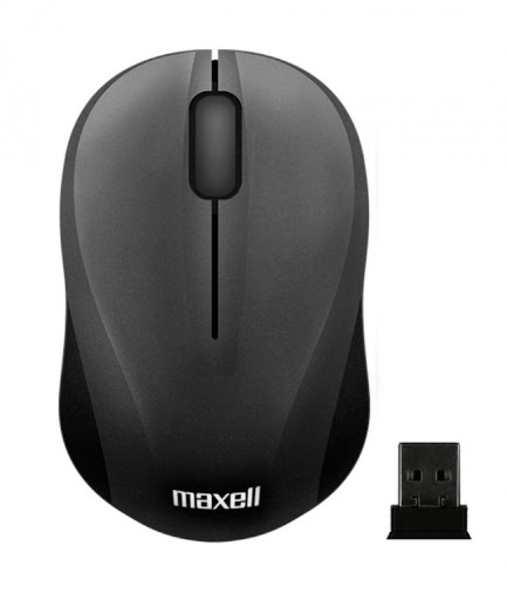 Mouse inalámbrico óptico de click silencioso de color negro MAXELL