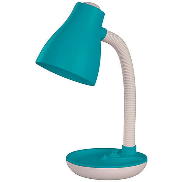 Lámpara de escritorio azul de 1 luz E27 10W