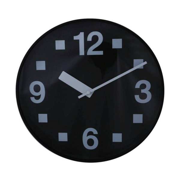 Reloj de pared 31cm redondo decorativo color negro