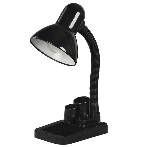 Lámpara de mesa negra de 1 luz E27 40W