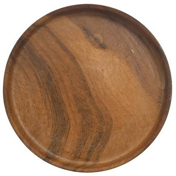 Bandeja de cerámica diseño de madera 19.5 x 28 cm