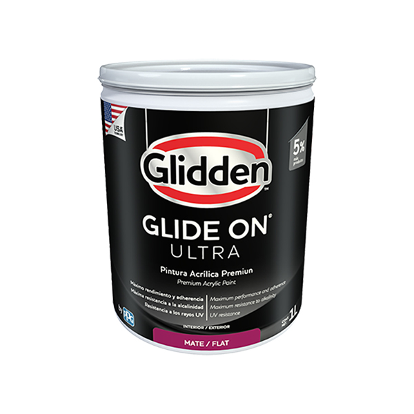 Pintura acrílica Glide On Ultra acabado mate base pastel 1L