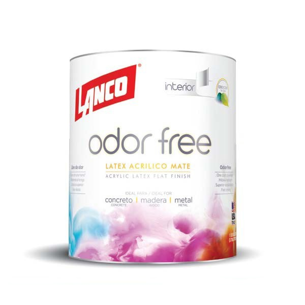 Pintura acrílica Odor Freede base pastel de color blanco de 1/4gl