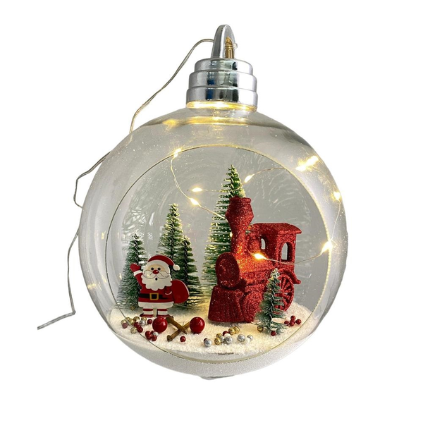 Bola decorativa navideña con luz