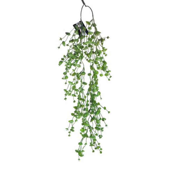 Rama relleno artificial 76cm decorativa eucalipto que cae color verde
