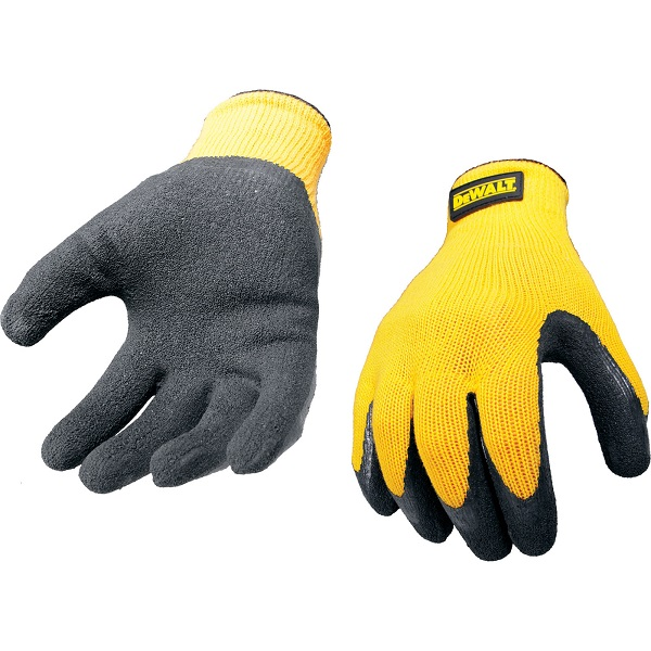 Guantes de goma talla XL de color amarillo y azul oscuro DEWALT