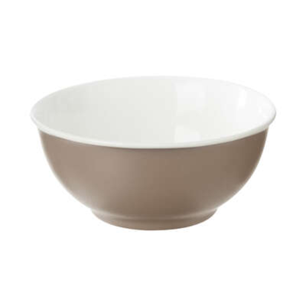 Bowl de porcelana color gris pardo