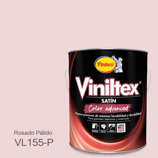 Pintura Viniltex Satín Color Advanced color Rosa Pálido 1gl