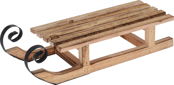Bandeja de madera 40cm con forma de trineo
