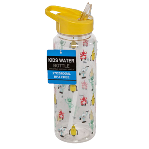 Botella de agua plástica con diseño surtidos para niños