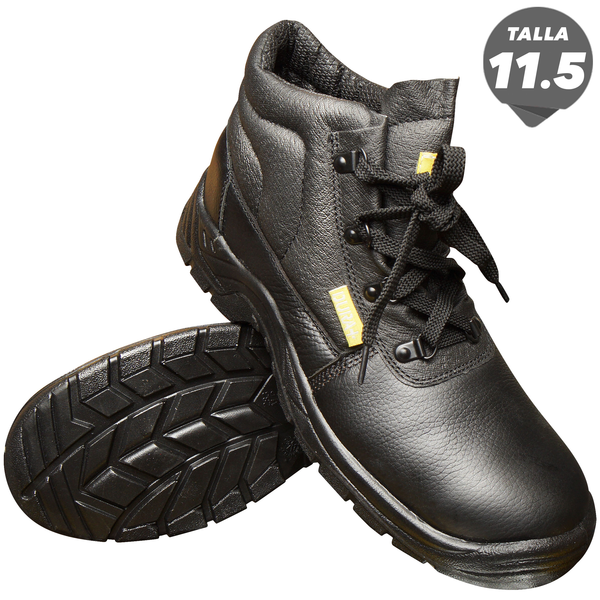 Botas de color negro con punta de acero talla #11.5