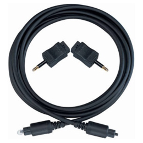 Cable óptico digital para audio con dos mini adaptadores x6ft rca