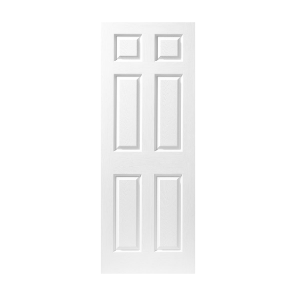 Puerta craftmaster de 3' x 7' de 6 paneles Colonial blanca