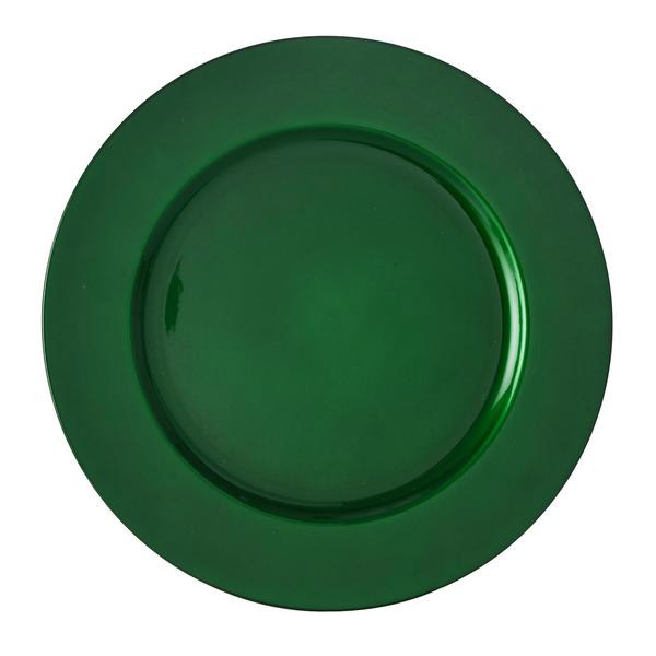 Porta plato de plástico de 33cm x 32cm de color verde