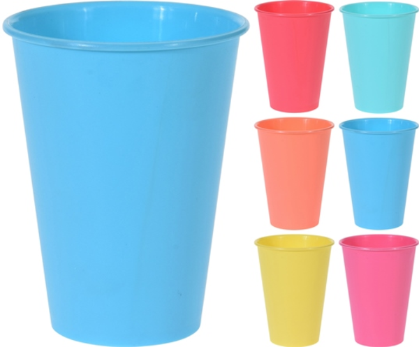 Juego de vasos plástico multicolor - 6 unidades